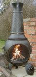 53" Basketweave Chiminea Bronze  The King of chimineas