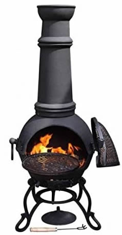 The Toledo BBQ Chiminea 115 Black £169